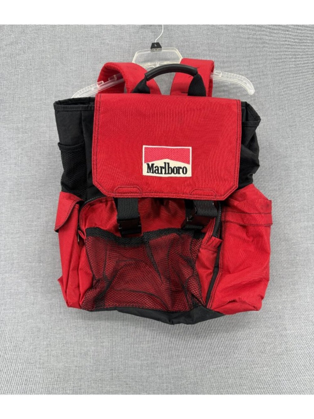 Marlboro Adventure Team 90s Vintage Red Backpack Small Camping Hiking